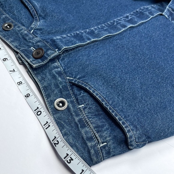 Vintage S.C. Surplus Midi Denim Jean Skirt Womens 7/8 A-Line Retro Teacher Skirt - Picture 6 of 8